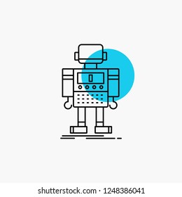 autonomous, machine, robot, robotic, technology Line Icon