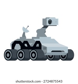 Autonomous moon rover exploring the lunar surface, gathering scientific data, expanding human knowledge of space