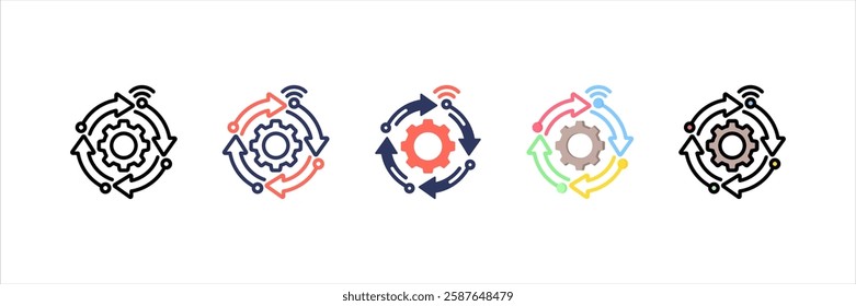 Autonomous Multi Style Icon Set
