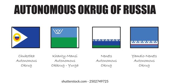 Autonomous Okrug of Russia, flags of okrug