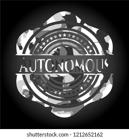 Autonomous on grey camo pattern