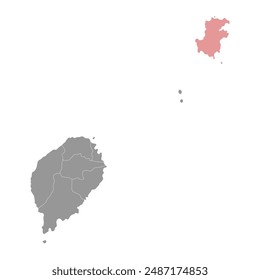 Autonomous Region of Principe map, administrative division of Sao Tome and Principe. Vector illustration.