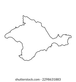 Autonomous Republic of Crimea map, province of Ukraine. Vector illustration.