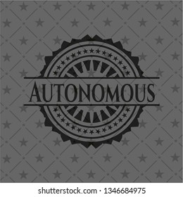 Autonomous retro style black emblem