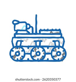 autonomous robot doodle icon sketch vector. autonomous robot sign. isolated symbol illustration