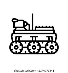 autonomous robot line icon vector. autonomous robot sign. isolated contour symbol black illustration
