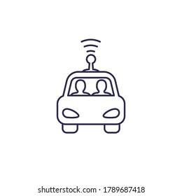 Autonome Autofähre-Symbol