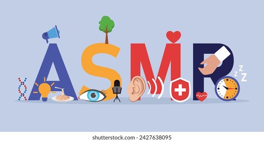 Autonomous Sensory Meridian Response vector illustration concept