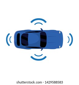 autonomous smart car icon vector ilustration