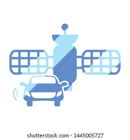autonomous smart car icon vector ilustration