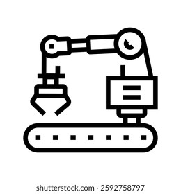 Autonomous systems black line icon