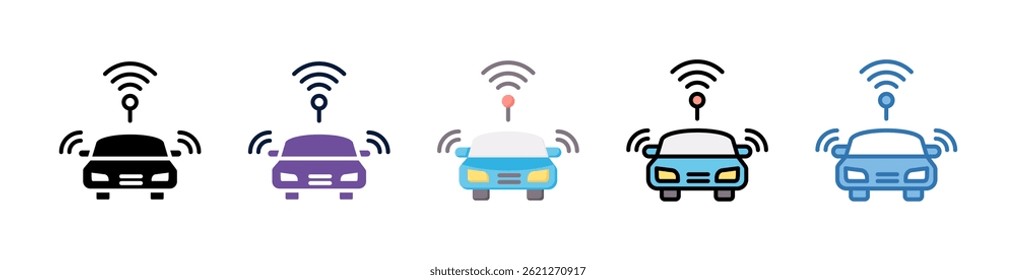 Autonome Fahrzeug-Icon-Element für Design