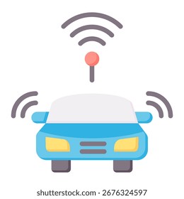 Autonome Fahrzeug-Icon-Element für Design