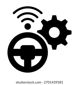 Autonome Fahrzeug-Icon-Element für Design und Vektorgrafik