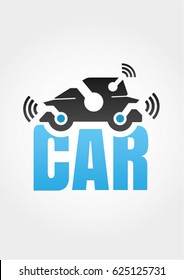 Autonomous vehicle vector illustration