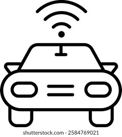  Autonomous Vehicles icon line high quality