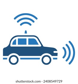 Autonomous Vehicles icon line vector illustration