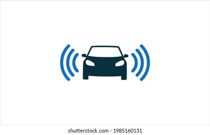 Autonomous Vehicles Icon Or Wifi Car Logo Design Illustration Symbol