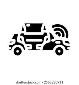 autonomous vehicles industry 5 glyph icon vector. autonomous vehicles industry 5 sign. isolated symbol illustration