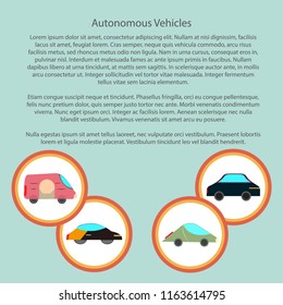 autonomous vehicles infographic with in a circle