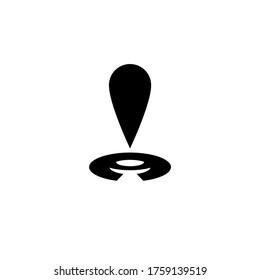 autonomous zone or location icon on white background 