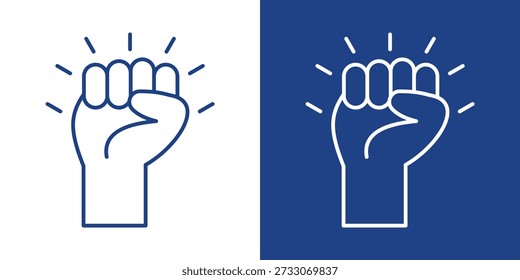 Colección de estilo de icono azul y blanco de autonomía
