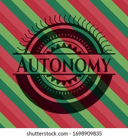 Autonomy christmas emblem background. Vector Illustration. Detailed.