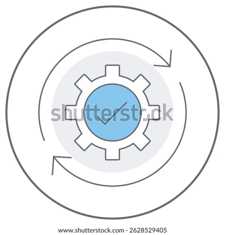 Autonomy and Control icon, Empowered Decisions Balancing Autonomy and Control, Mastering Independence Strategies for Effective Self-Management, vector