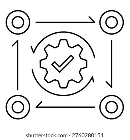 Autonomy Icon - Independent Operation and Self-Governance Concept for AI System Symbol
