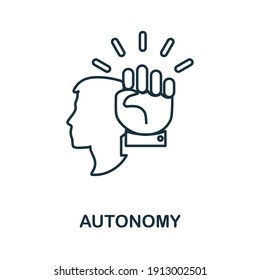 Autonomy Icon. Simple Element From Business Management Collection. Creative Autonomy Icon For Web Design, Templates, Infographics And More