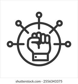 Autonomy Outline Icon Vector Illustration