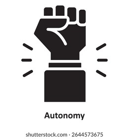 Ícone de vetor de autonomia que pode modificar ou editar facilmente
