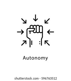 Autonomy Vector Line Icon