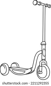 autoped line vector illustration isolated on white background