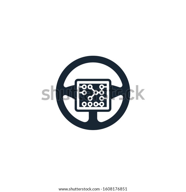 Autopilot\
creative icon. From Artificial Intelligence icons collection.\
Isolated Autopilot sign on white\
background
