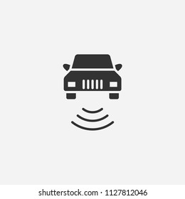 Autopilot icon illustration,vector smart car sign symbol