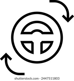 autopilot icon. Thin linear style design isolated on white background