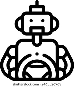 autopilot icon. Thin Linear Style Design Isolated On White Background