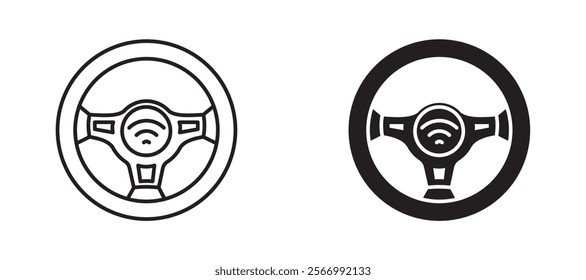 Autopilot icons in outline and fill. vector illustration for ui.
