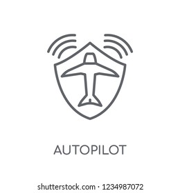 autopilot linear icon. Modern outline autopilot logo concept on white background from General collection. Suitable for use on web apps, mobile apps and print media.