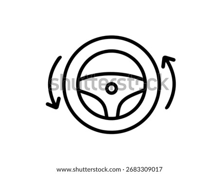 Autopilot outline icon isolated on white background.