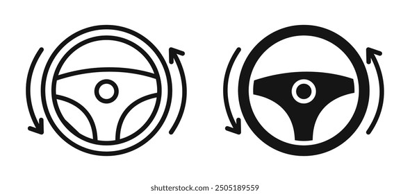 Icono de Vector de piloto automático en colores negro y azul