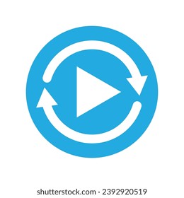 autoplay icon logo vector design template