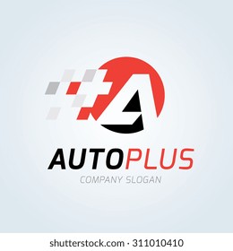 Autoplus, Automotive car automotive logo template