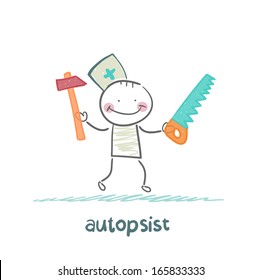 autopsist with a saw and mrlotkom