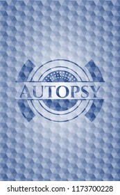 Autopsy blue badge with geometric pattern.