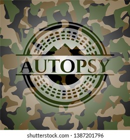 Autopsy camo emblem. Vector Illustration. Detailed.