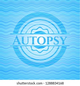 Autopsy water emblem background.