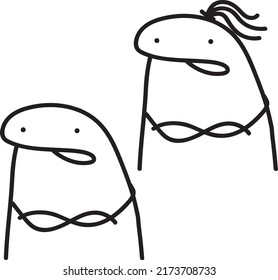 autoral flork meme vector men and woman