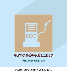 Autorefuelling web icon. Vector design.